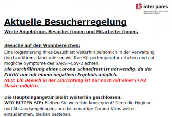 News_Besucherregel ab 09.02.